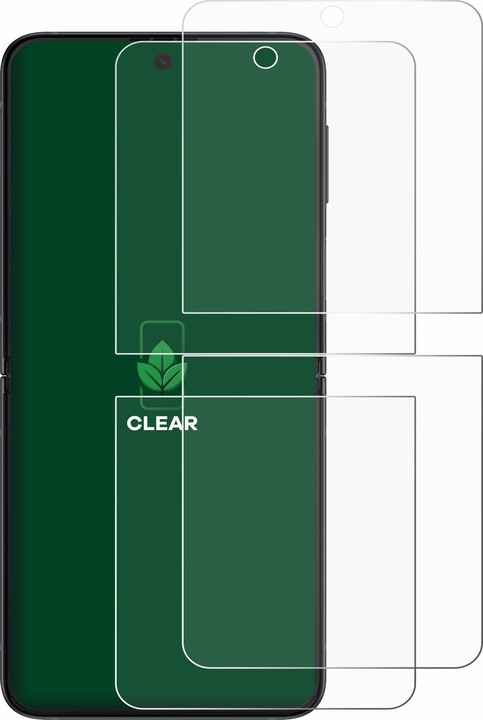 Actual product image ScreenLeaf Protective film sustainable screen protector screen protector film clear transparent (2 Piece, Samsung Galaxy Z Flip3)