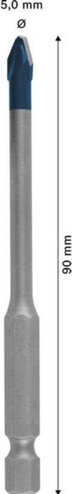 Produktbild Bosch Professional Zubehör EXPERT HEX-9 Hard Ceramic Bohrer, 5x90 mm (5,0 Millimeter)