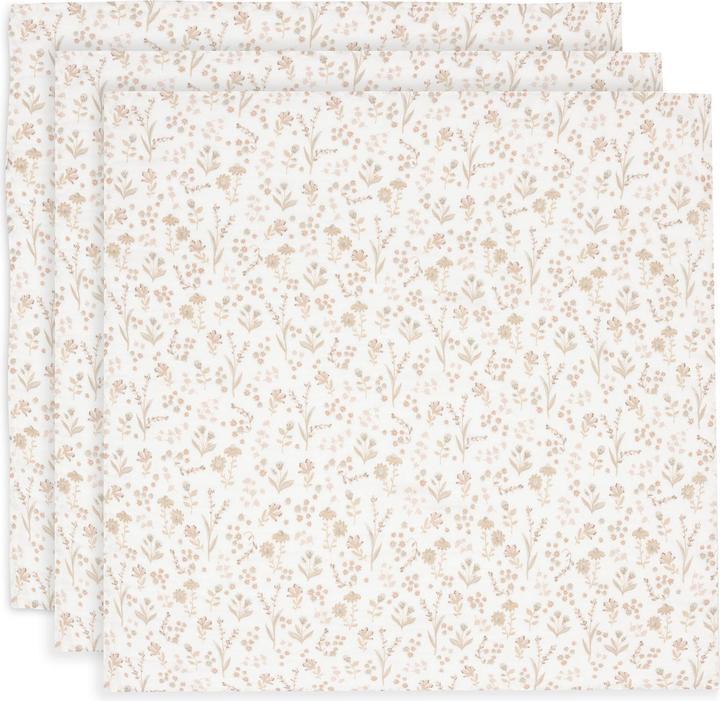 Jollein Mulltuch Hydrophil 3er, 70 x 70 cm, Bloomy (70 cm, 70 cm)
