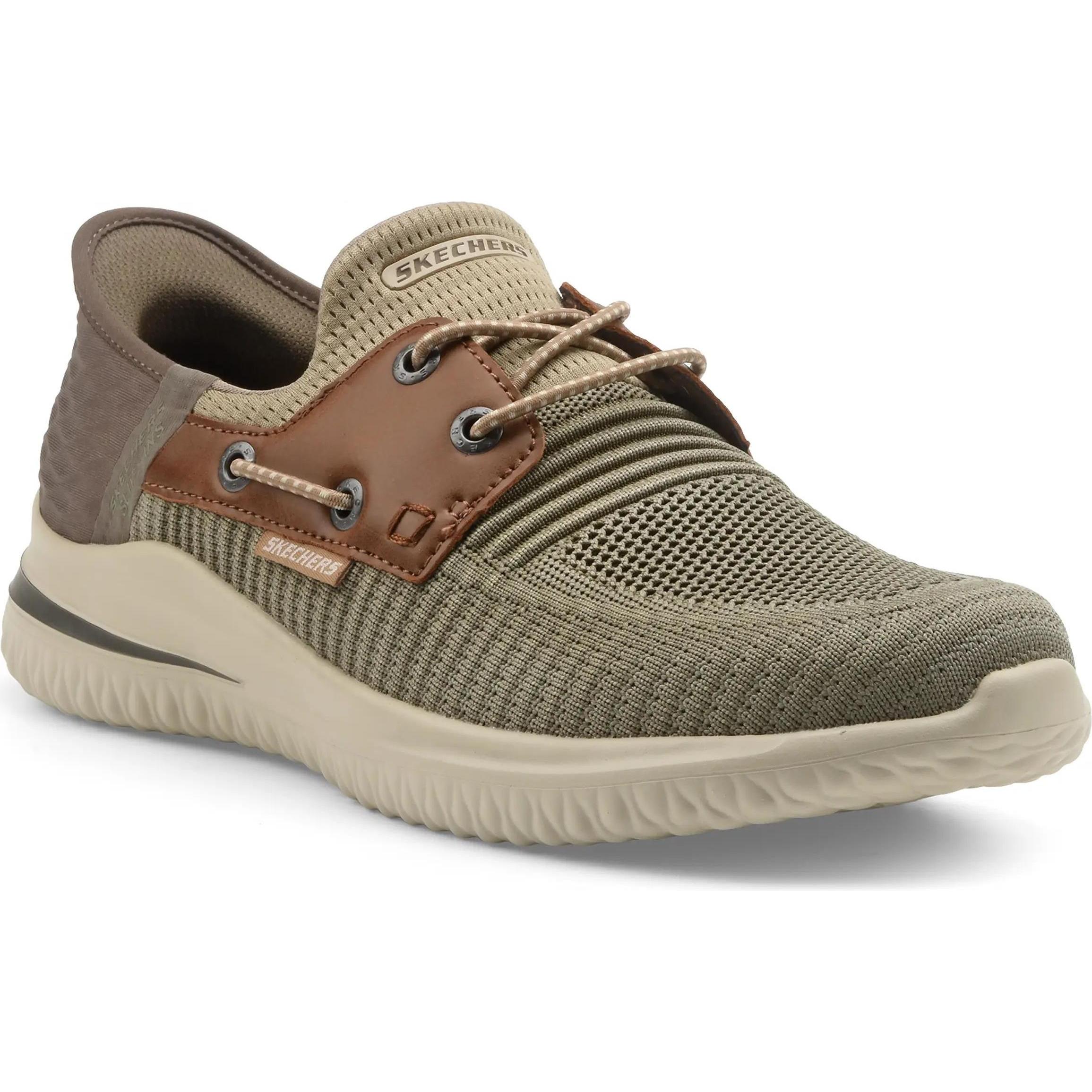 Skechers, Uomini, Sneaker, Delson 3.0 - Roth - Heren Instappers - Taupe, Grigio, (45)