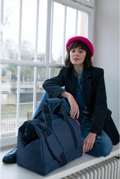 Actual product image reisenthel Shoulder Bag Allrounder M Herringbone Dark Blue
