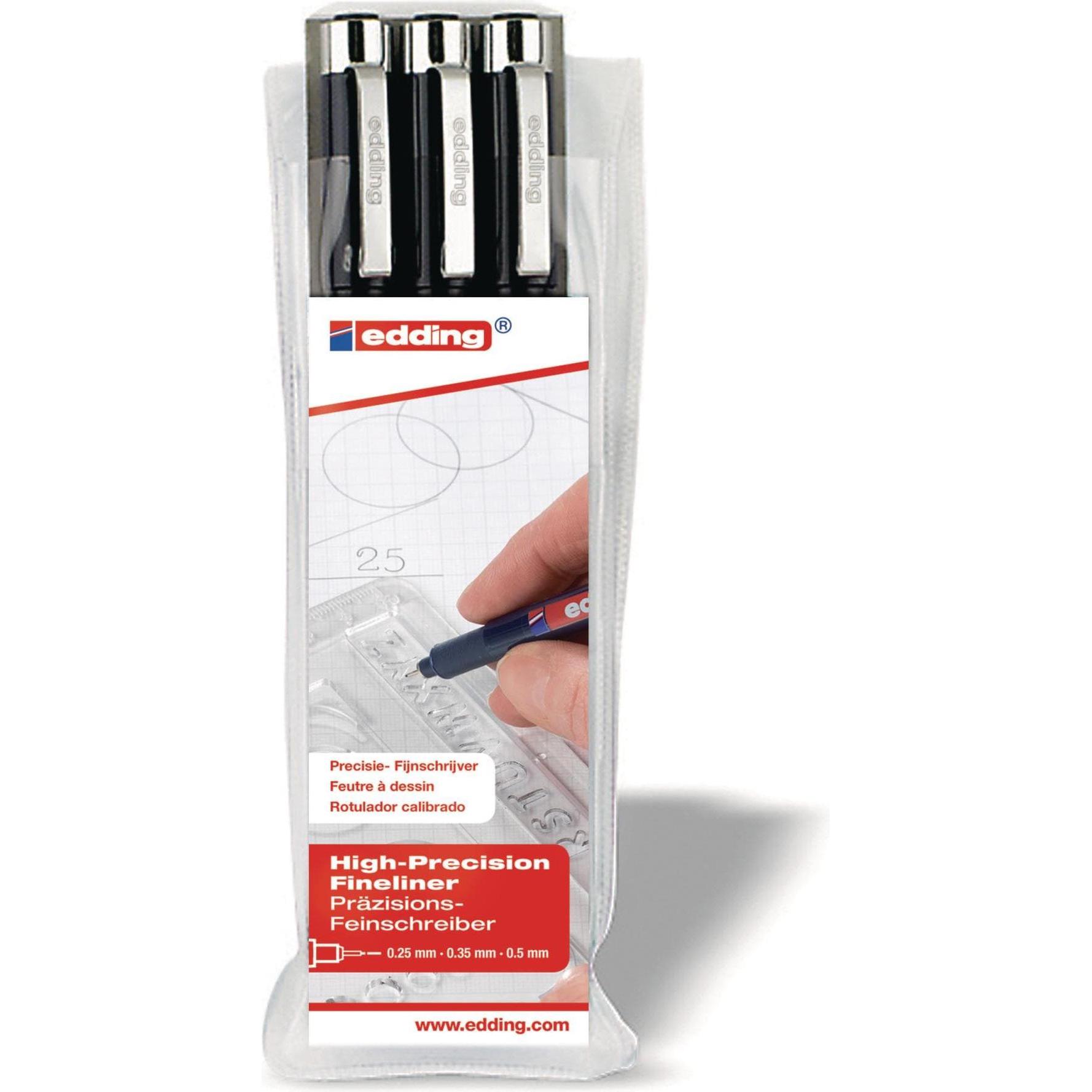 Edding, Schreibstifte, Profipen 1800 (Black, 3 x)