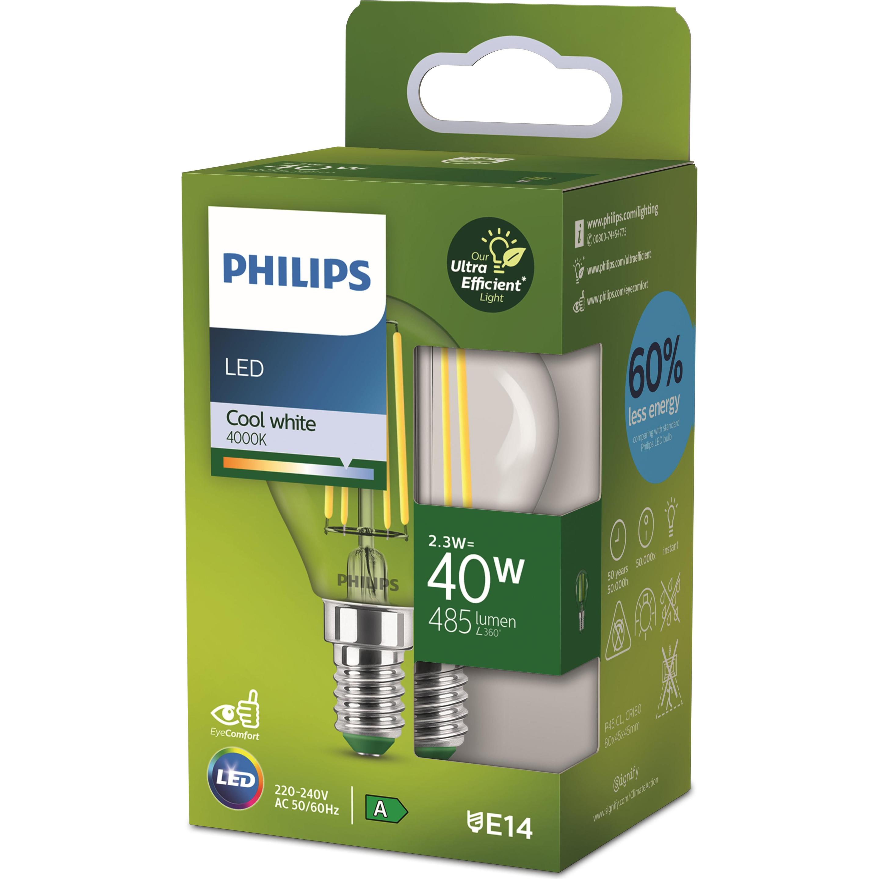 Thumbnail - Philips, Leuchtmittel, Ultra Efficient (E14, 2.30 W, 485 lm, 1 x, A)