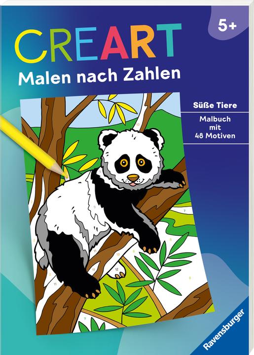 Immagine prodotto Ravensburger CreArt Dipingere con i numeri a partire da 5: animali carini, libro da colorare, 48 motivi