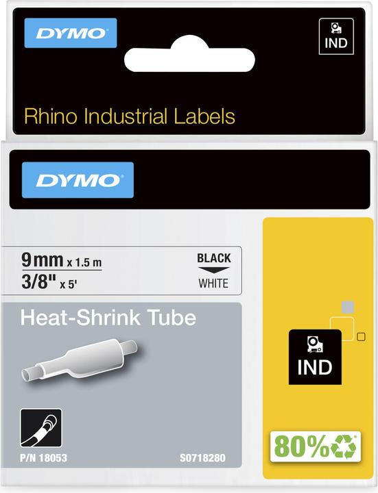 Produktbild Dymo Rhino Heissschrumpfschlauch (0.90 cm, Weiss)