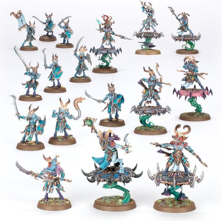 Productafbeelding Games Workshop Warhammer AoS - Spearhead Disciples of Tzeentch : Troupeau de Guerre de Tzaangor (Plastic)