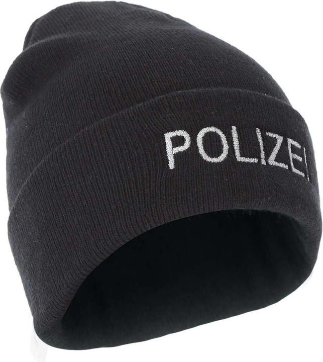 Immagine prodotto Uf Pro Cappello in maglia con ricamo retroriflettente della polizia, berretto, nero