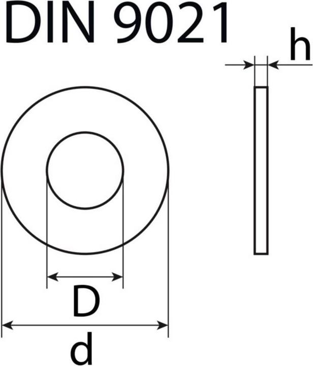 Produktbild SWG Unterlegscheibe 10.5 mm 30 mm Stahl verzinkt 100 St. (M10)
