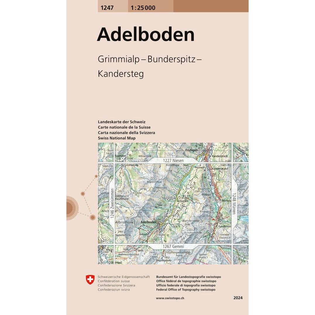 Landkarte 1247 Adelboden 1:25'000, Landkarte