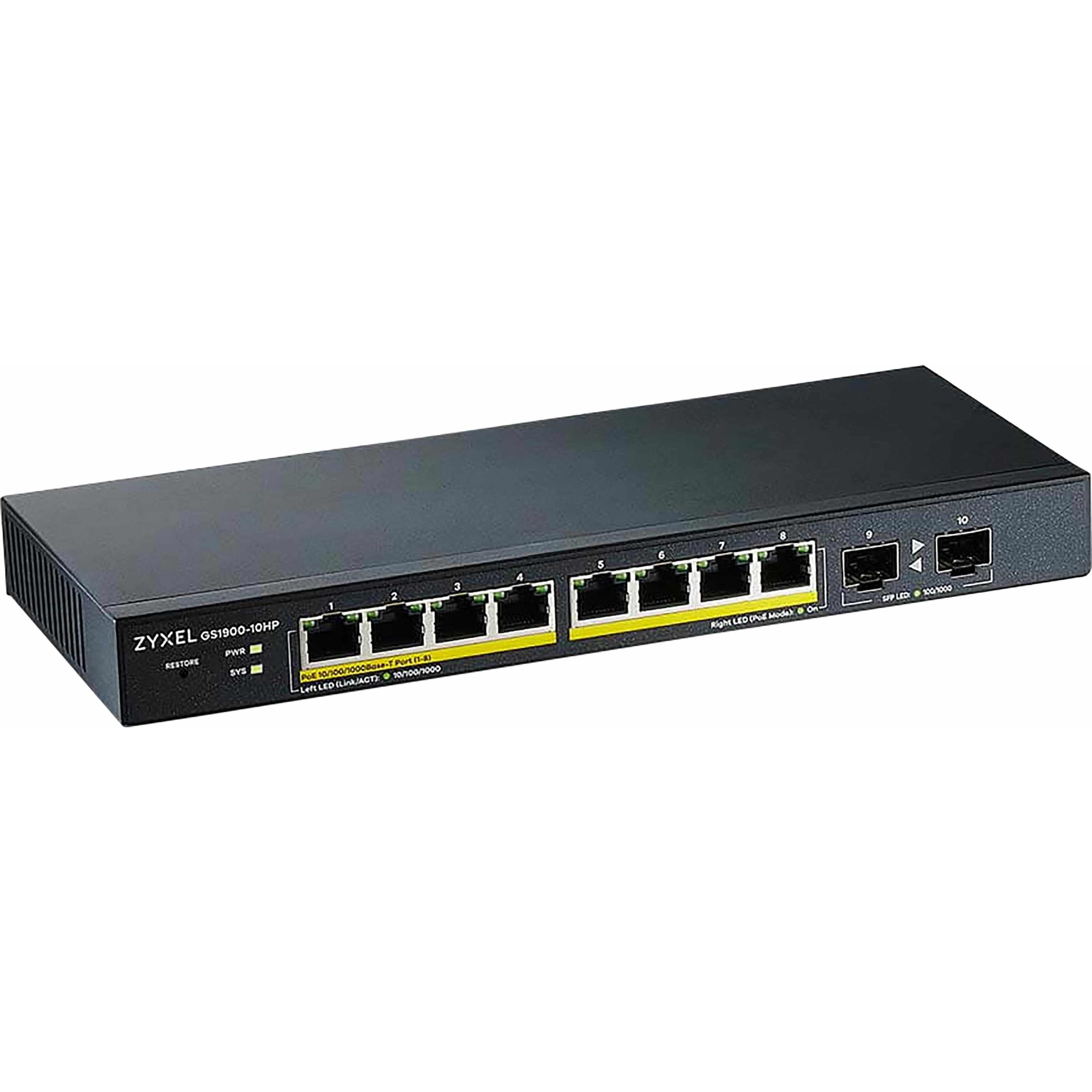 Zyxel GS1900 (10 Ports), Netzwerk Switch, Schwarz