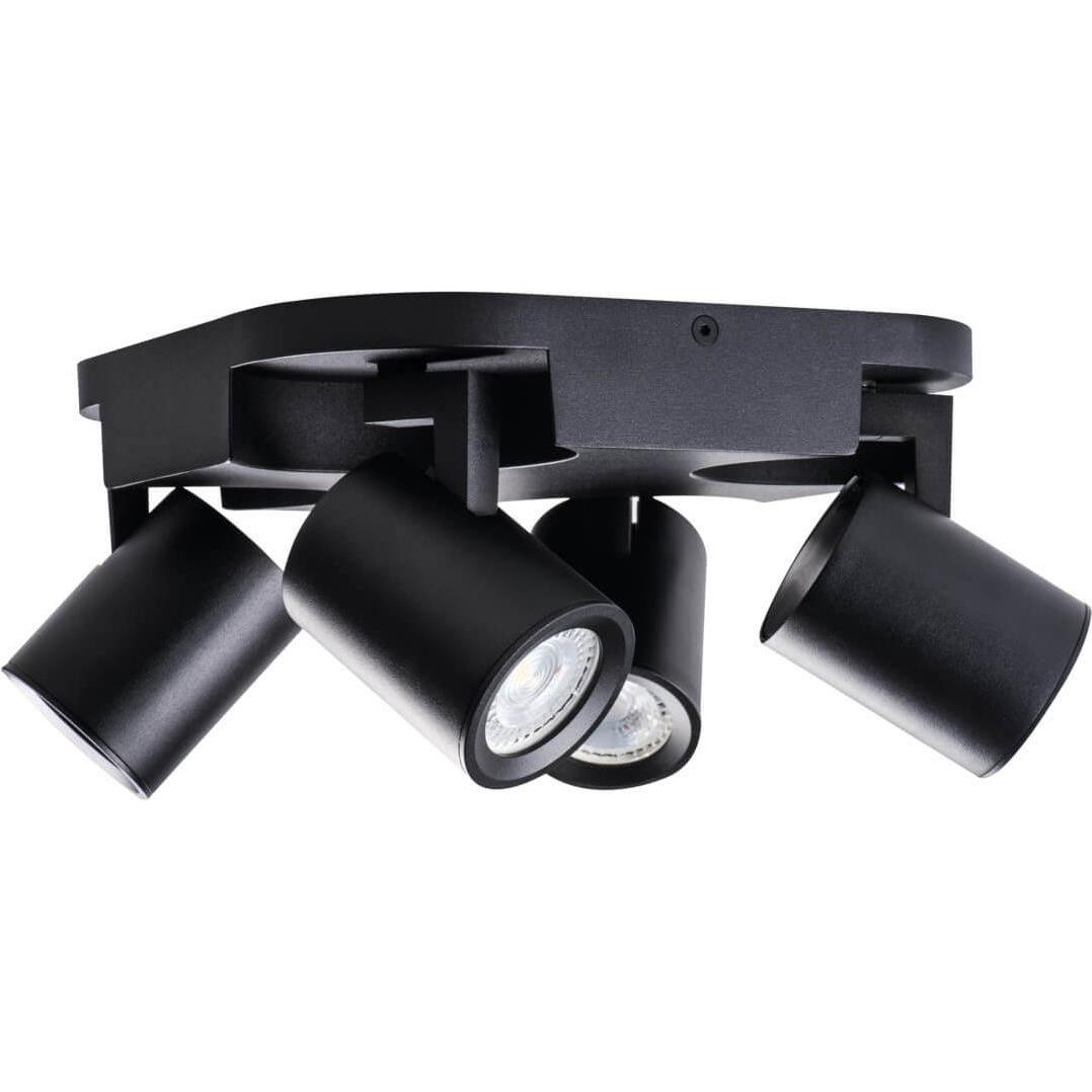 Kanlux, Wandleuchte + Deckenleuchte, LAURIN 29129 Wand-Deckenleuchte 4x max. 35W GU10 schwarz (GU10)