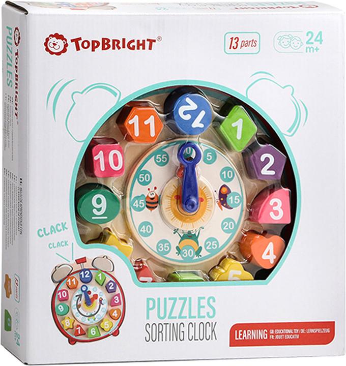 Actual product image Topbright Toys Wooden Sorting Clock