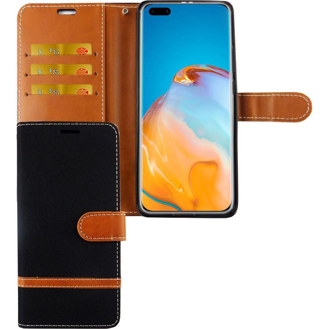 Thumbnail - König Design Hülle Handy Schutz für Huawei P40 Pro Case Cover Tasche Wallet Etui Handyhülle (Huawei P40 Pro+), Smartphon...