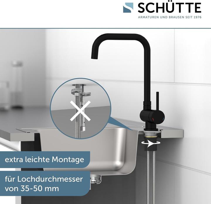 Image du produit Schütte Schül Fensterdesign Küchenarmatur - Mischhahn - hoch, rotierende und plissierte Ausgabe - Seitengrif
