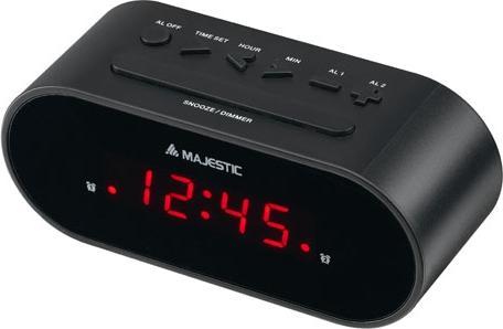 Majestic Neu SVE-235 Digitaler Wecker Schwarz