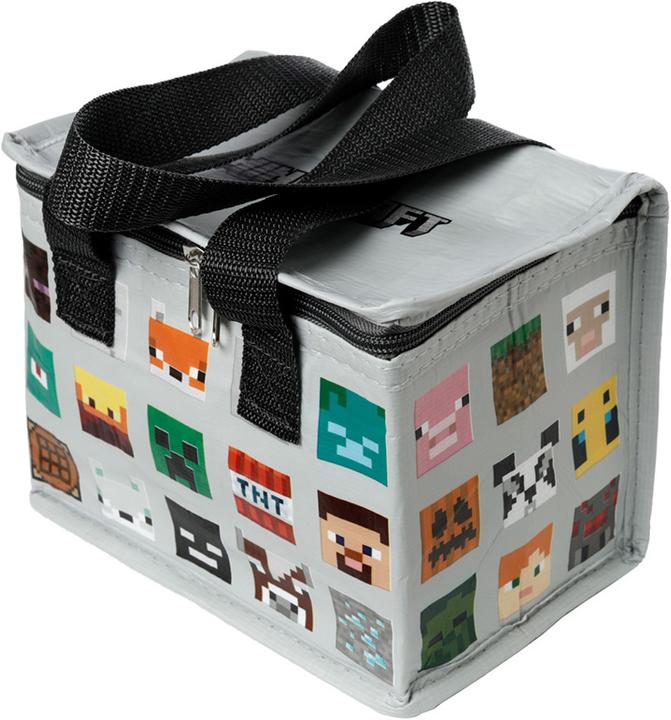Puckator Minecraft Faces Recycled Plastic Bottles RPET Reusable Cooler Lunch Bag