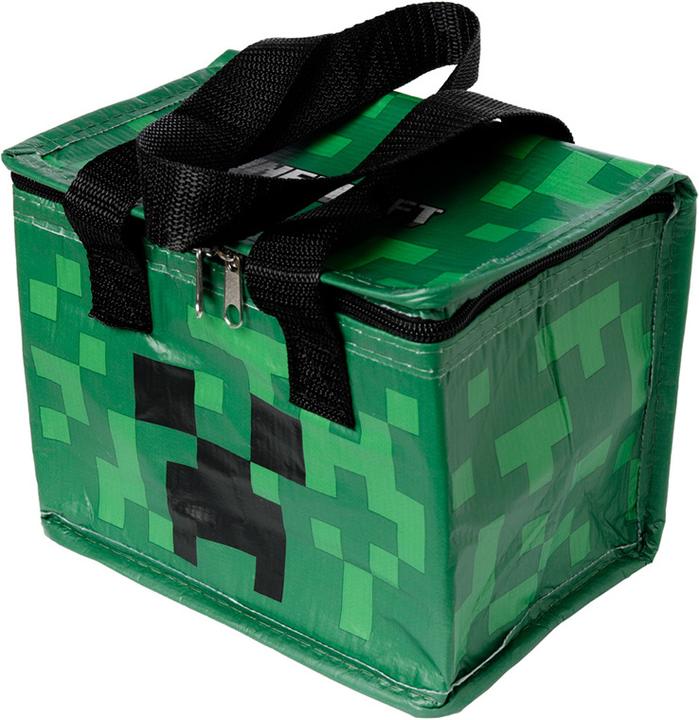 Puckator Minecraft Creeper Recycled Plastic Bottles RPET Reusable Cooler Bag Lunch Bag