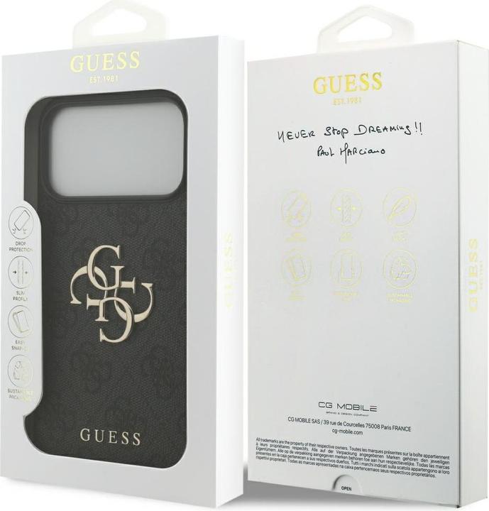 Produktbild Guess - Hardcase 4G Big Logo (GUHCP17X4GMGGR) - iPhone 17 Pro Max - Black (Apple iPhone 17 Pro Max)