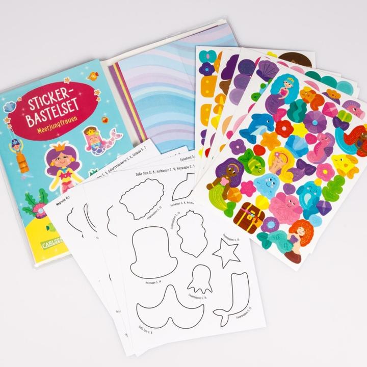 Produktbild Bastelset für Kinder: Sticker-Bastelset: Meerjungfrauen