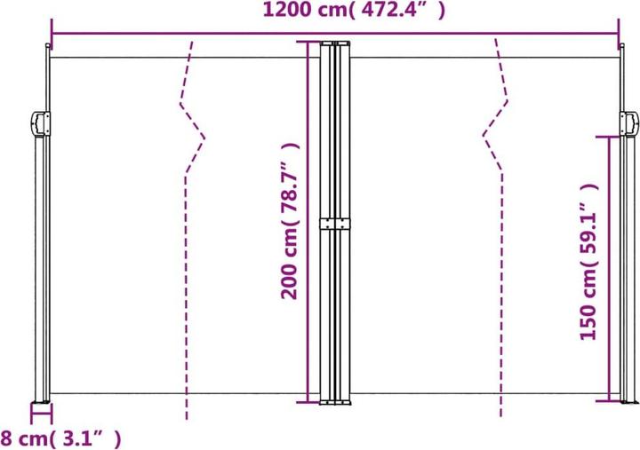 Immagine prodotto VidaXL Tenda laterale estensibile (6 m)