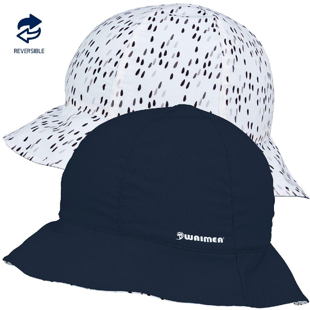 NoName, Hut, UV Sun Hat Junior Reversible Bali Marine, Weiss, Blau