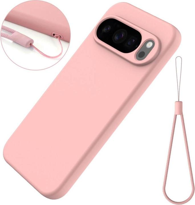 Actual product image Cover-Discount Google Pixel 10 / 10 Pro - Silikon Gummi Hülle mit Riemen (Google Pixel 10 Pro, Google Pixel 10)