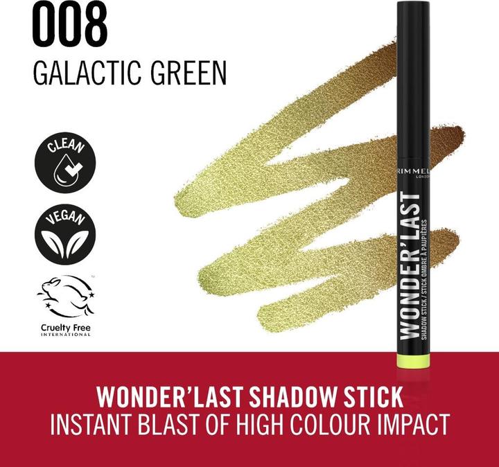 Actual product image Rimmel London Wonder'Last Shadow Stick (008 Galactic Green)