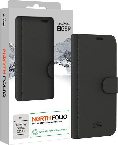 Produktbild Eiger Walletcase bookstyle North Folio Case black (Samsung Galaxy S25 FE)