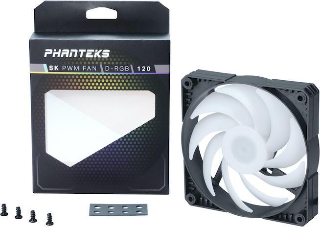 Image du produit Phanteks SK PWM D-RGB ventilateur, paquet de 3 - 120mm, noir/blanc (120 mm, 3 x)