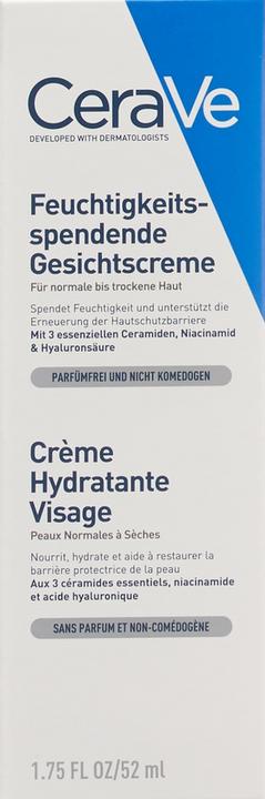 Actual product image CeraVe Moisturizing face cream (52 ml, 24h cream)