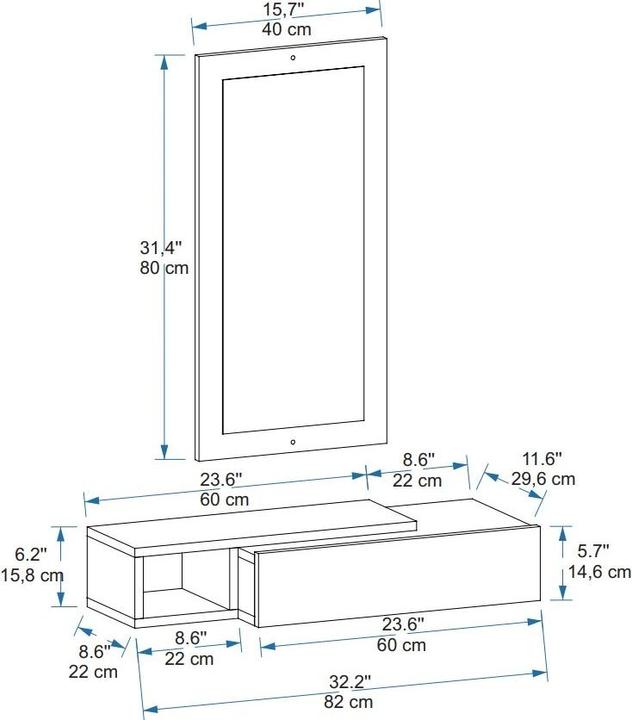 Image du produit Kalune Design Kali (82 x 29.60 x 15.80 cm)