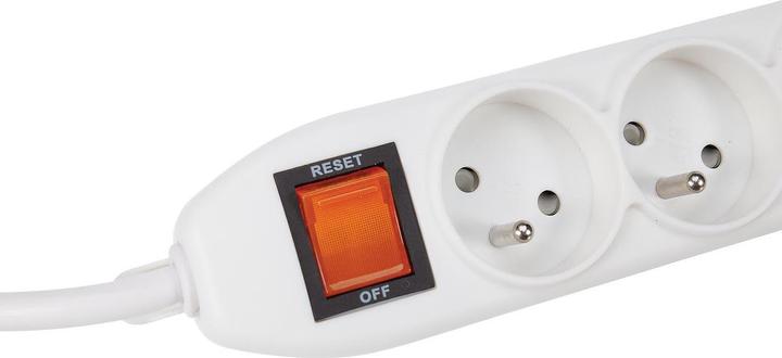 Produktbild Velleman 5-Fach-Steckdosenleiste - Mit Schalter & überlastschutz - Weiss (5x, CEE 7/5, 1.50 m)