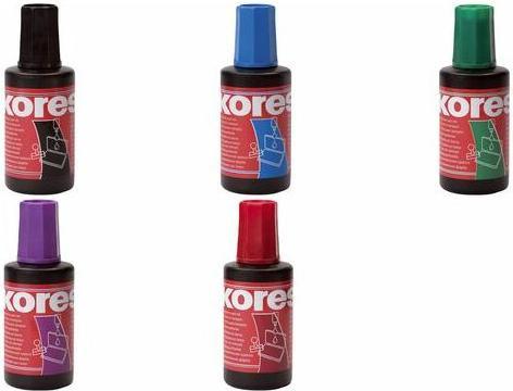 Actual product image Kores Stamping ink purple