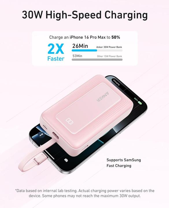 Immagine prodotto Anker Zolo Powerbank mit USB-C Kabel (20000 mAh, 30 W)