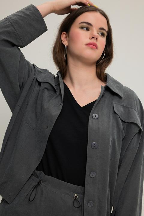 Immagine prodotto Studio Untold Giacca a camicia in stile cargo dal taglio oversize con collo da camicia, taschini e maniche lunghe (54)