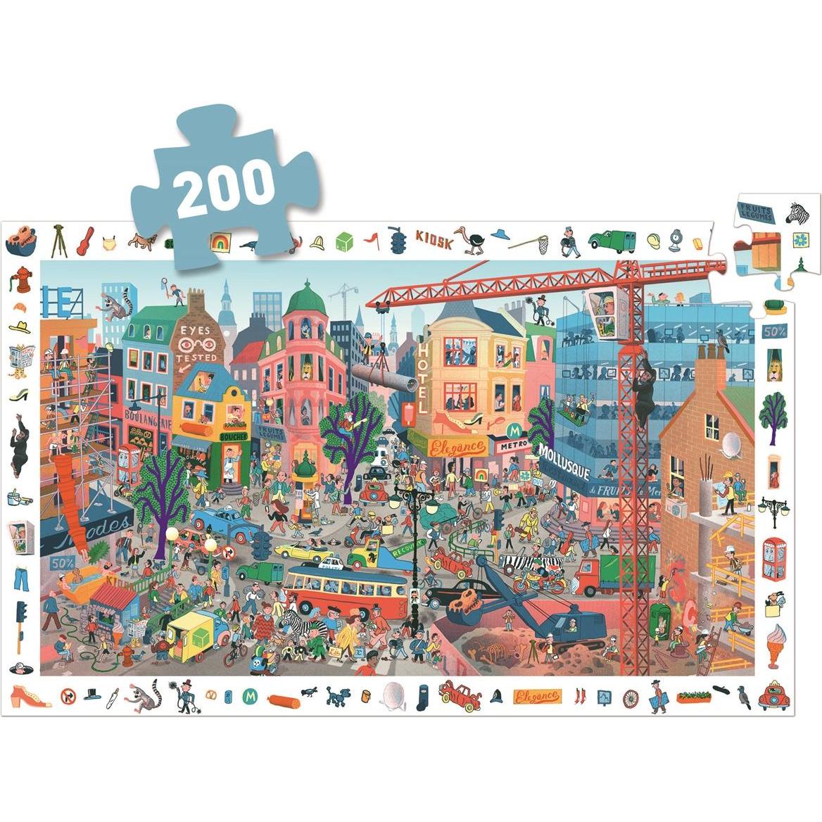 Djeco Wimmelpuzzle Die Stadt 200 Teile (200 Teile)