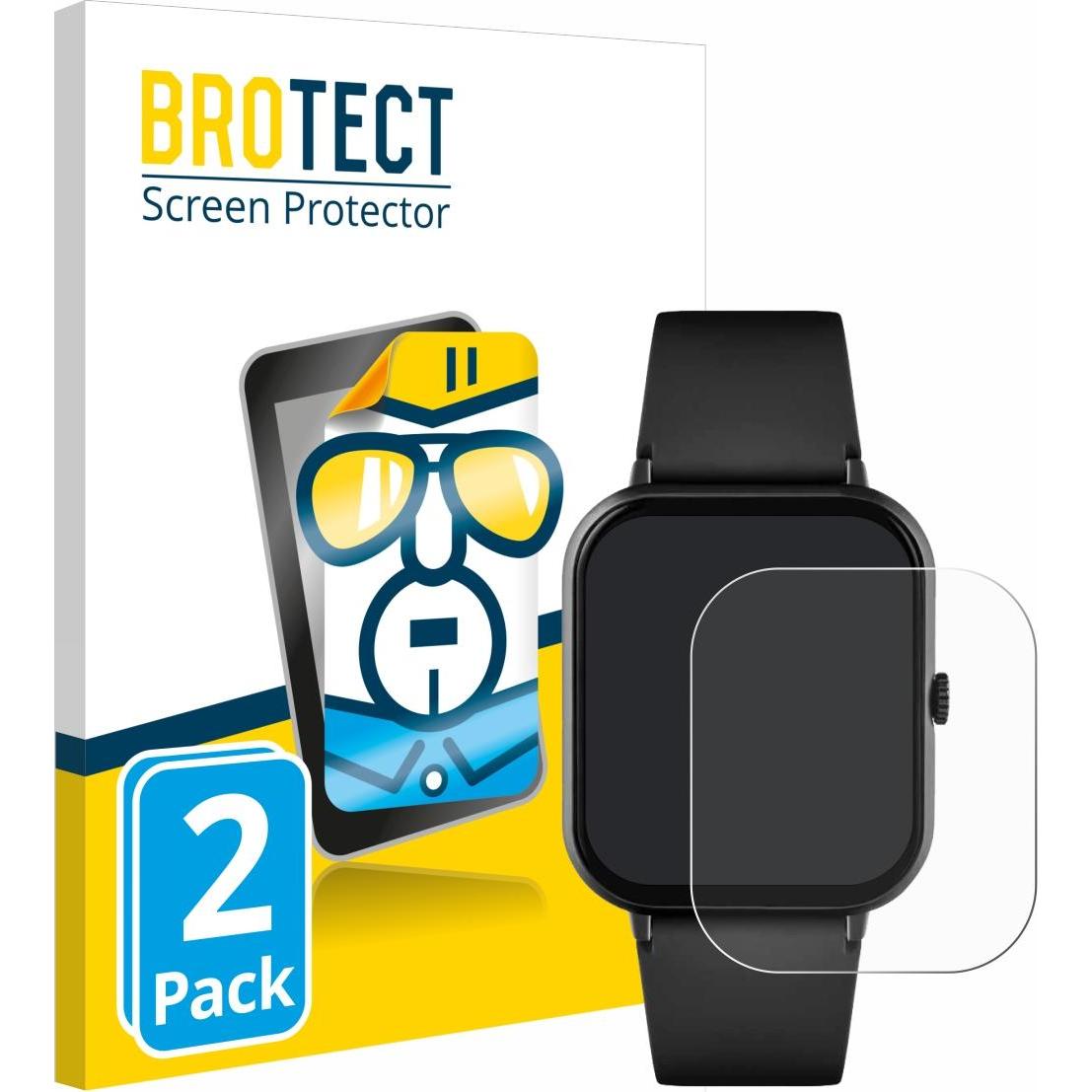 BROTECT Schutzfolie Displayschutz Klar, Smartwatch Schutzfolie, Transparent