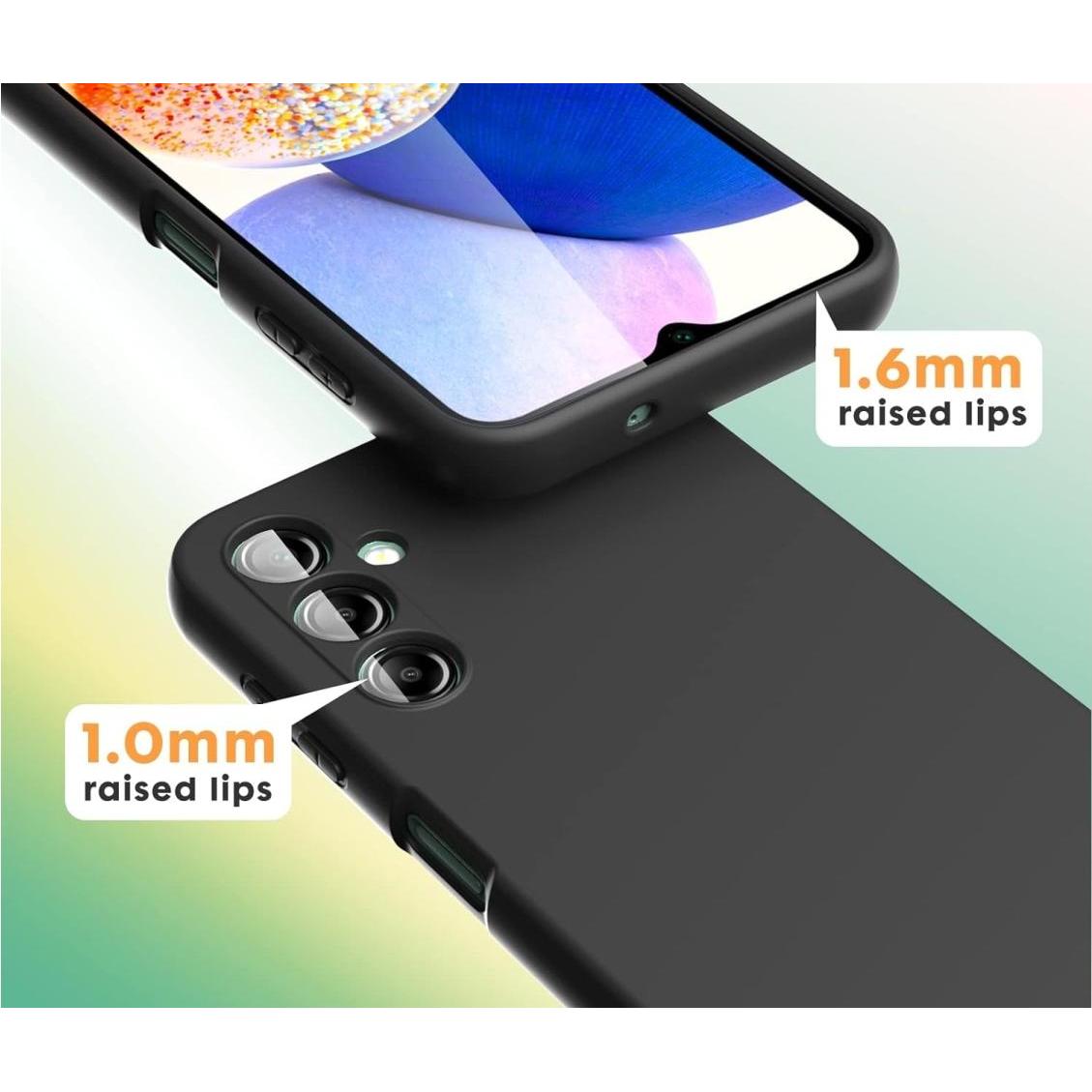 Thumbnail - Screenguard Samsung Galaxy A14 5G Liquid Silicone Case Hülle (Samsung Galaxy A14 5G), Smartphone Hülle, Schwarz