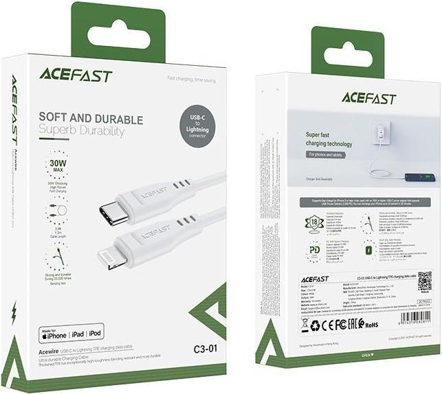 Image du produit Acefast C3-01 (1.20 m, USB 2.0, 30 W)
