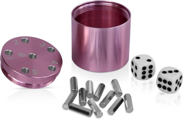 Actual product image Bestsaller 3003 - SUPER SIX Premium Aluminium rose-gold, 36 game sticks & 2 dice (German)