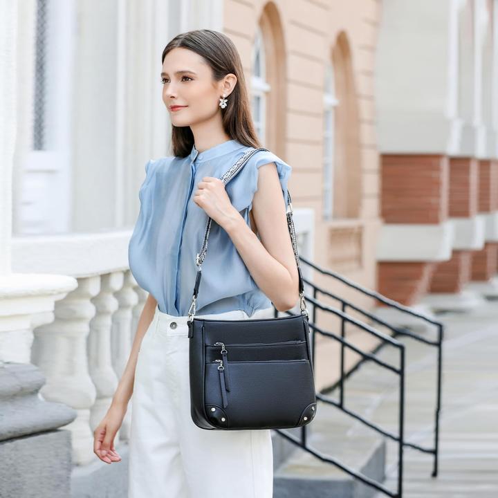 Produktbild Only-Bags.Store Umhängetasche Medium Handtasche Leder PU Umhängetasche Crossbody Bag