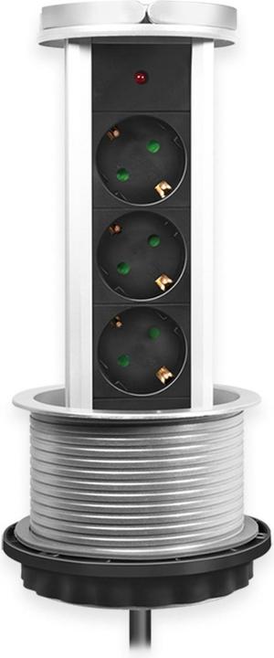 Image du produit LogiLink Unité de prise Pop-Up (3 x, CEE 7/3, 1.80 m)