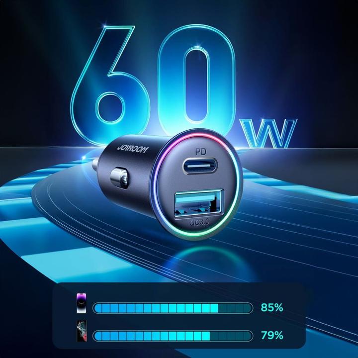 Immagine prodotto Joyroom W PD+QC. Caricatore da auto in metallo JR-CCN