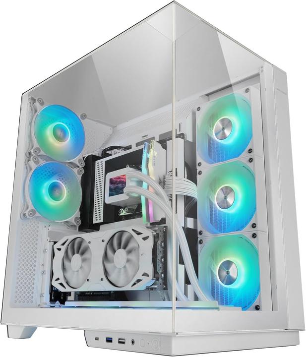 Immagine prodotto Mars Gaming Boitier Moyen Tour Atx Mc-3gf RGB Avec Panneaux Vitrés (Blanc) (ATX, mATX, Mini-ITX)