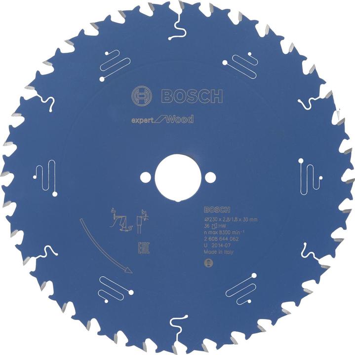 Produktbild Bosch Professional Zubehör Kreissägeblatt Expert for Wood, 230 x 30 x 2,8 mm, 36