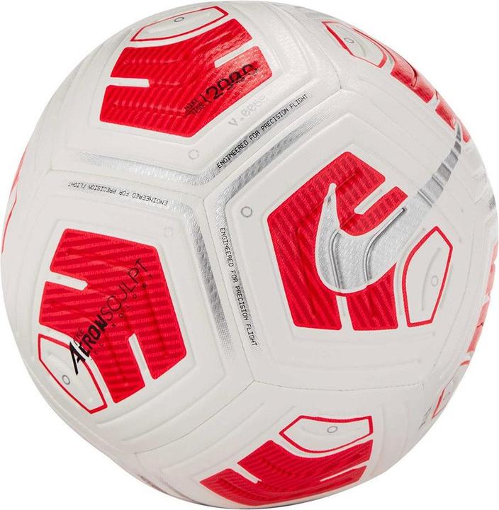 Nike STRIKE TEAM SOCCER BALL ( WHITE/BRIGHT CRIMSON/SILVER Grösse: 5