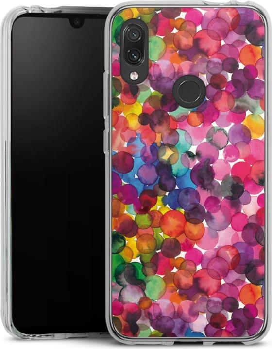 Produktbild DeinDesign Silikon Hülle für Xiaomi Redmi Note 7 Handyhülle Case Smartphone Schutzhülle Punkte Wasserfarbe (Xiaomi Redmi Note 7)