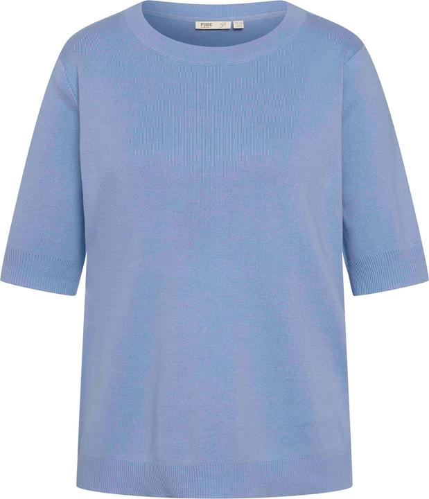 Immagine prodotto Ulla Popken Maglione a costine in cotone biologico con scollo a girocollo e mezze maniche (46, 48)