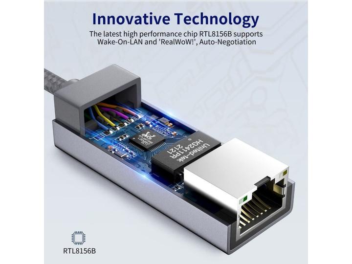 Productafbeelding PowerGuard RTL8156B USB 3.0 naar 2.5G Ethernet-adapter (USB 3.0, Ethernet)