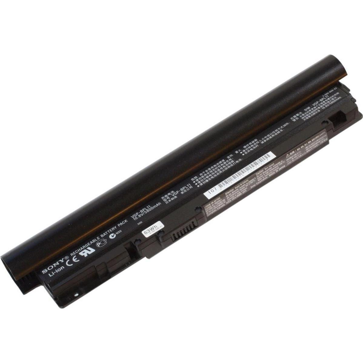 CoreParts Laptop Battery for Sony (6 Zellen, 5200 mAh), Notebook Akku, Schwarz